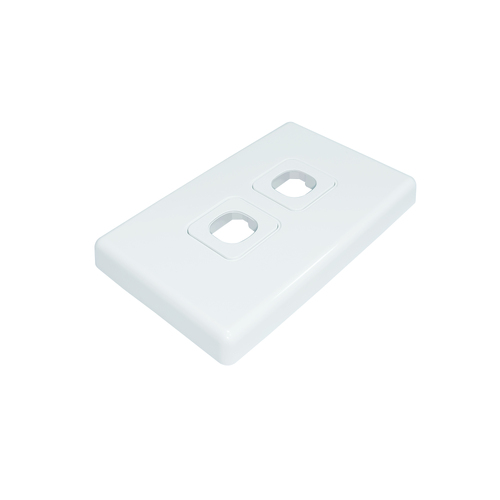 Dual Outlet Flush Mount Plate - Wall Plate Outlet for RJ45 Jacks