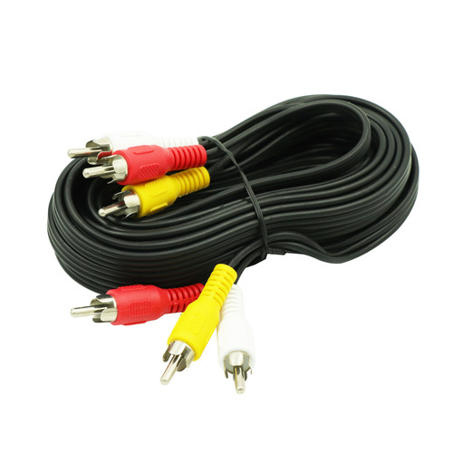 3 RCA to 3 RCA Audio Cable 5M Black