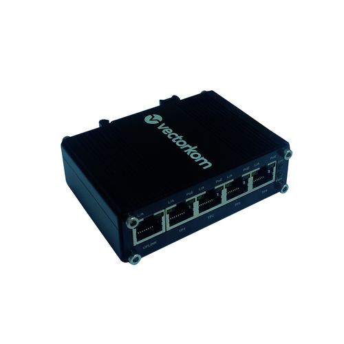 5 Ports Full Gigabit POE Switch with Voltage Booster. DC9-54V Input