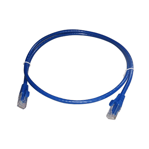 Cat6 UTP 28 AWG PVC Patch Cable. RCM Approved. Blue Colour. 