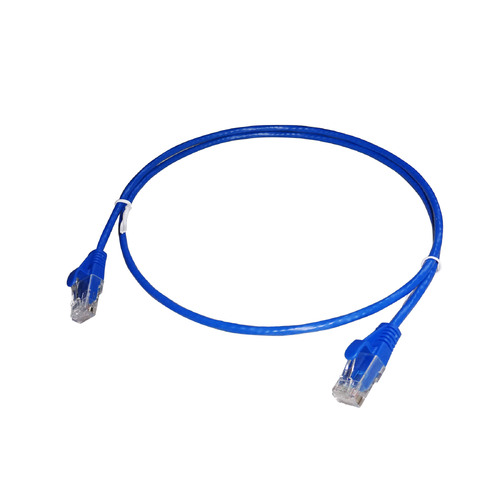 Cat6 Slimline 28AWG UTP LSZH Patch Cable RCM Approved - Blue